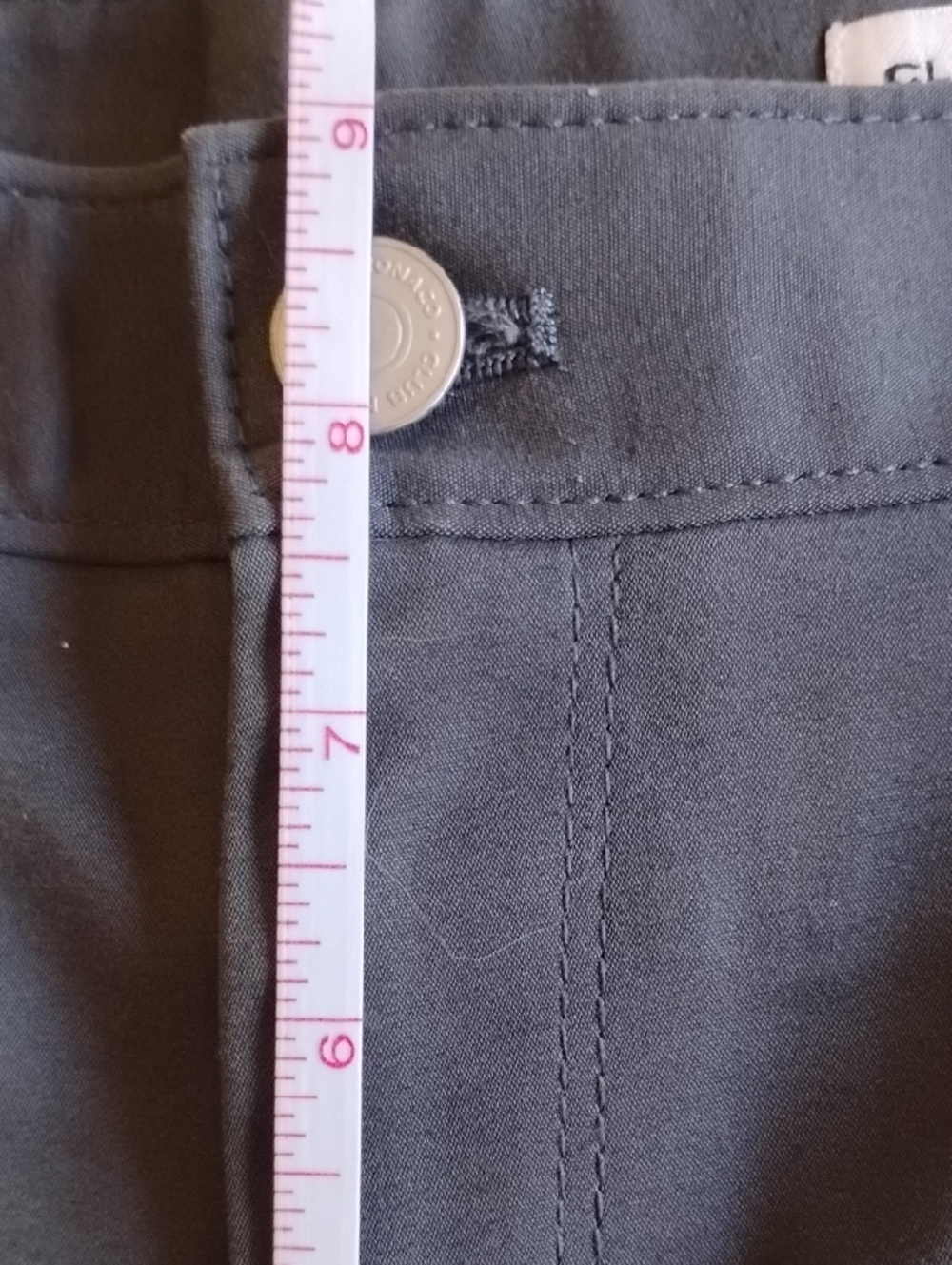 Club Monaco Mid Rise Stretch Skinny Ankle Pants 2 Slate Gray Jean - Picture 6 of 7